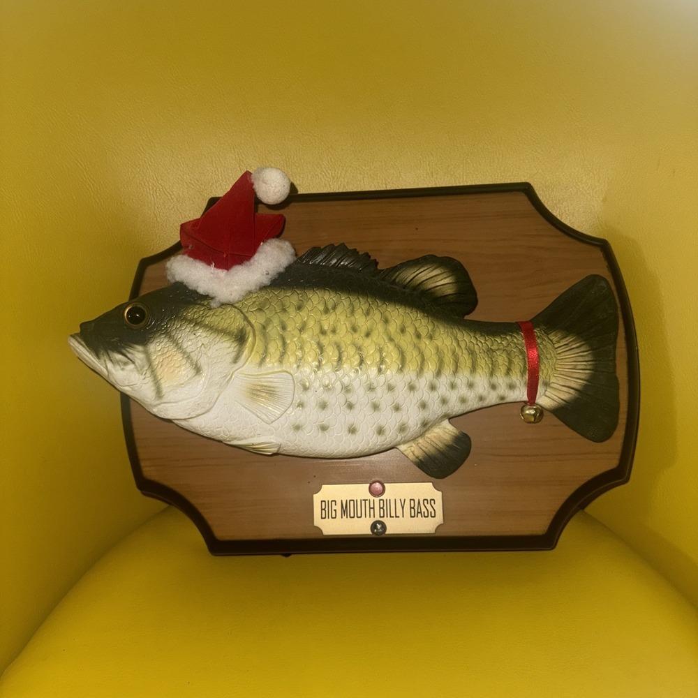 Big Mouth Billy Bass Christmas Holiday Singing Fish Gemmy Vtg NOT WORKING PROP